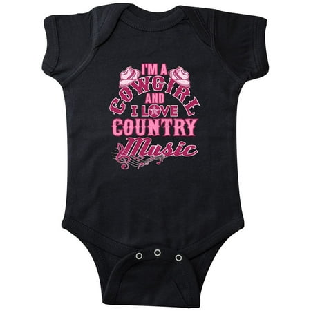 

Inktastic I Love Country Music Cowgirl Gift Baby Girl Bodysuit