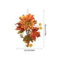 thumbnail image 2 of Oioii Fall Swag Artificial Flowers for Autumn Decoration Artificial Sunflowers Maple Leaf Hanging Floral Swag Wedding Arch Garland Wreath for Front Door Wall Decor Halloween Thanksgiving, 2 of 6