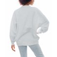 thumbnail image 2 of Women's Gameday Couture Oatmeal Miami Dolphins Superstar Premium Fleece Drop Shoulder Pullover Sweatshirt, 2 of 2