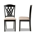 thumbnail image 3 of Baxton Studio Delilah Modern and Contemporary Sand Fabric Upholstered and Dark Brown Finished Wood 2-Piece Dining Chair, 3 of 7