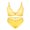 Yellow, variant on Varsbaby Bra See Through Wirefree Bralette and Panties for Women