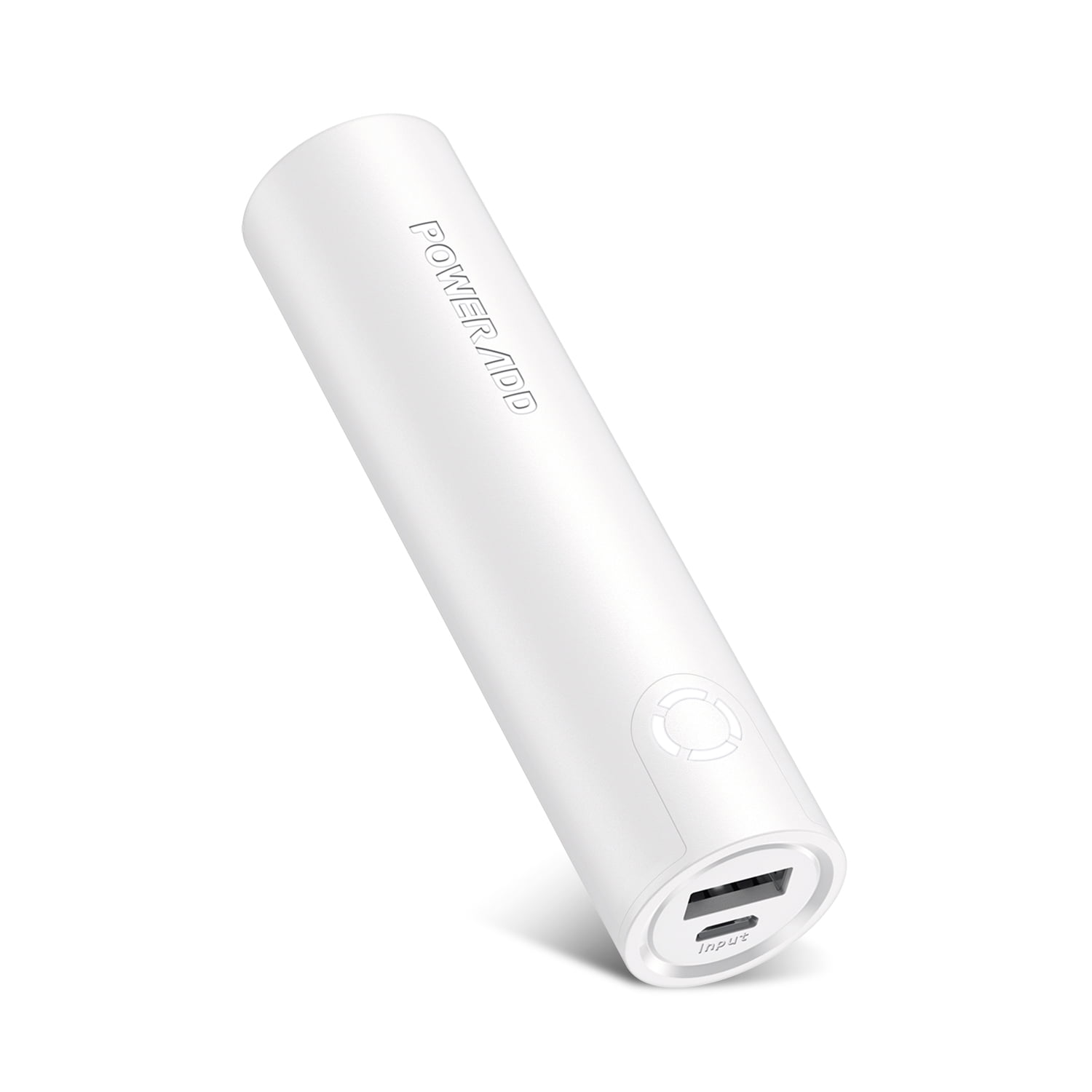 Poweradd 5000mAh Slim Power Bank Portable Charger External Battery Fast Charging Charger for Iphone Samsung Cellphone White