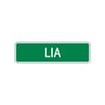 thumbnail image 1 of Lia Girls Children Name Letter Printed Label Indoor Outdoor Wall Plaque Decoration Aluminum Sign 4"x18', 1 of 1