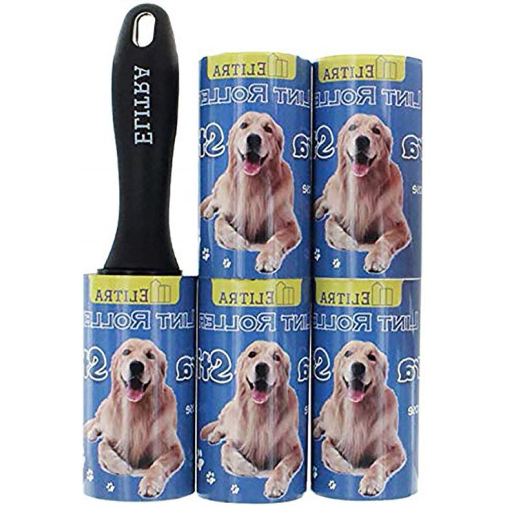 Elitra Extra Sticky Pet Lint Roller & 4 Refill Packs, 450 Sheets