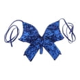thumbnail image 1 of Traje de danza del vientre para mujer, top de lentejuelas con mariposas, sujetador para fiestas, festivales y clubes. Talla única, 1 of 9