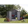 thumbnail image 1 of EZEE Shed Steel Storage 8 x 7 ft. Galvanized High Gable Charcoal, 1 of 6