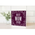 thumbnail image 2 of Best Mom Ever Purple Foliage 10 x 10 Wood Tabletop Sign Plaque, 2 of 4