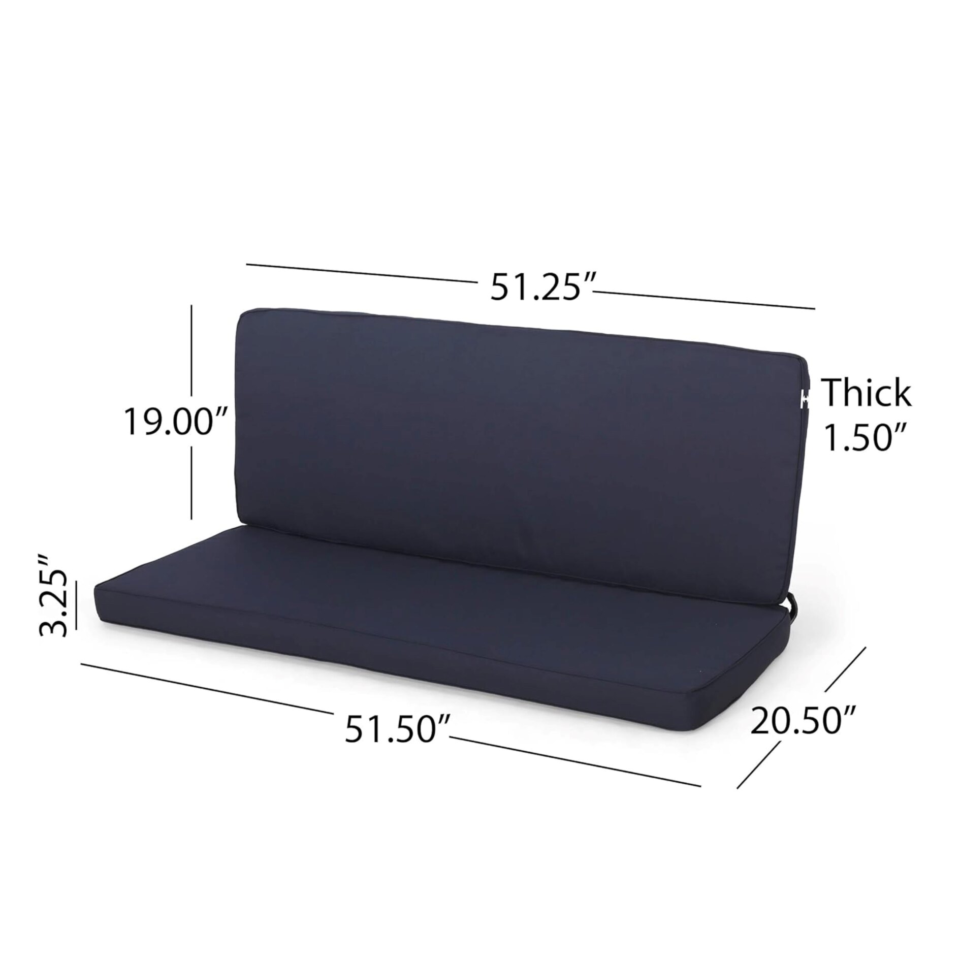 Carolina Club Chair and Loveseat Cushion Set in Navy for Outdoor Patio Furniture, Water Repellent and Fade Resistant for Long Lasting Comfort and Style