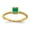 Yellow, variant on Fine Jewelry 14K Yellow Gold Square Bezel Emerald Ring for Women Size- 7