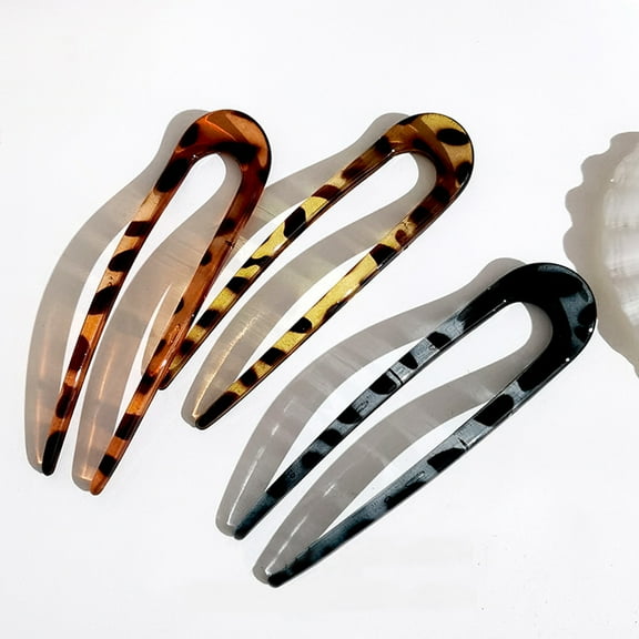 Milisten Chignon Hair Pin for Women U Shaped Metal 3Pcs 4.7In