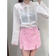 thumbnail image 2 of HH TRAF 2024 Otoño Moda Mujer Pata de Gallo Culottes Tiro Medio Slim Traje Pantalones Cortos Mujer Viajes Oficina Dama Pantalones Cortos Mujer, 2 of 5