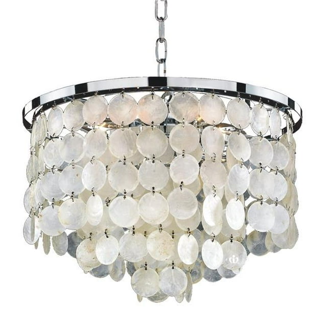 Glow Lighting 636CD15SP Bayside 636 6 Light Capiz Shell Chandelier