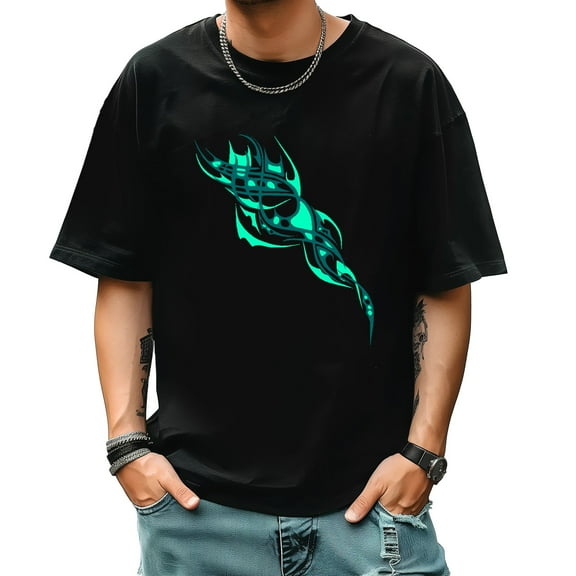 Graphic Tees for Men Summer New Print Casual Tee Fashion Trend Sports Shirt Select