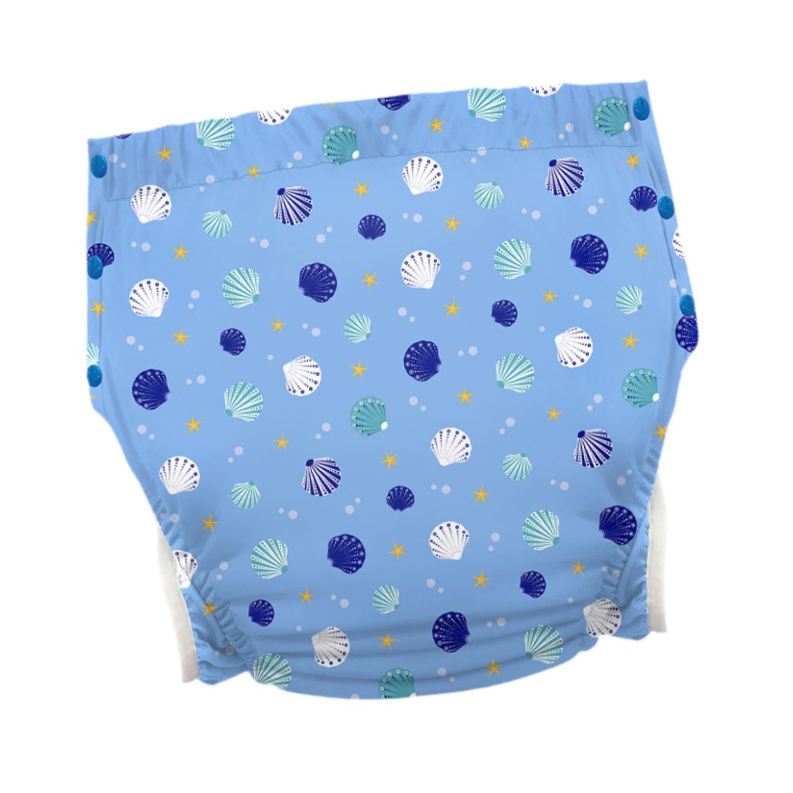 Wswqop Adults Cloth Diaper Care Triangle Pant Soft Adjustable Buckle Side Leakproof for Blue