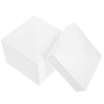 Beaupretty 4Pcs Stain Resistant Fence Post Caps White PVC Flat Cap Tower Design for Decking