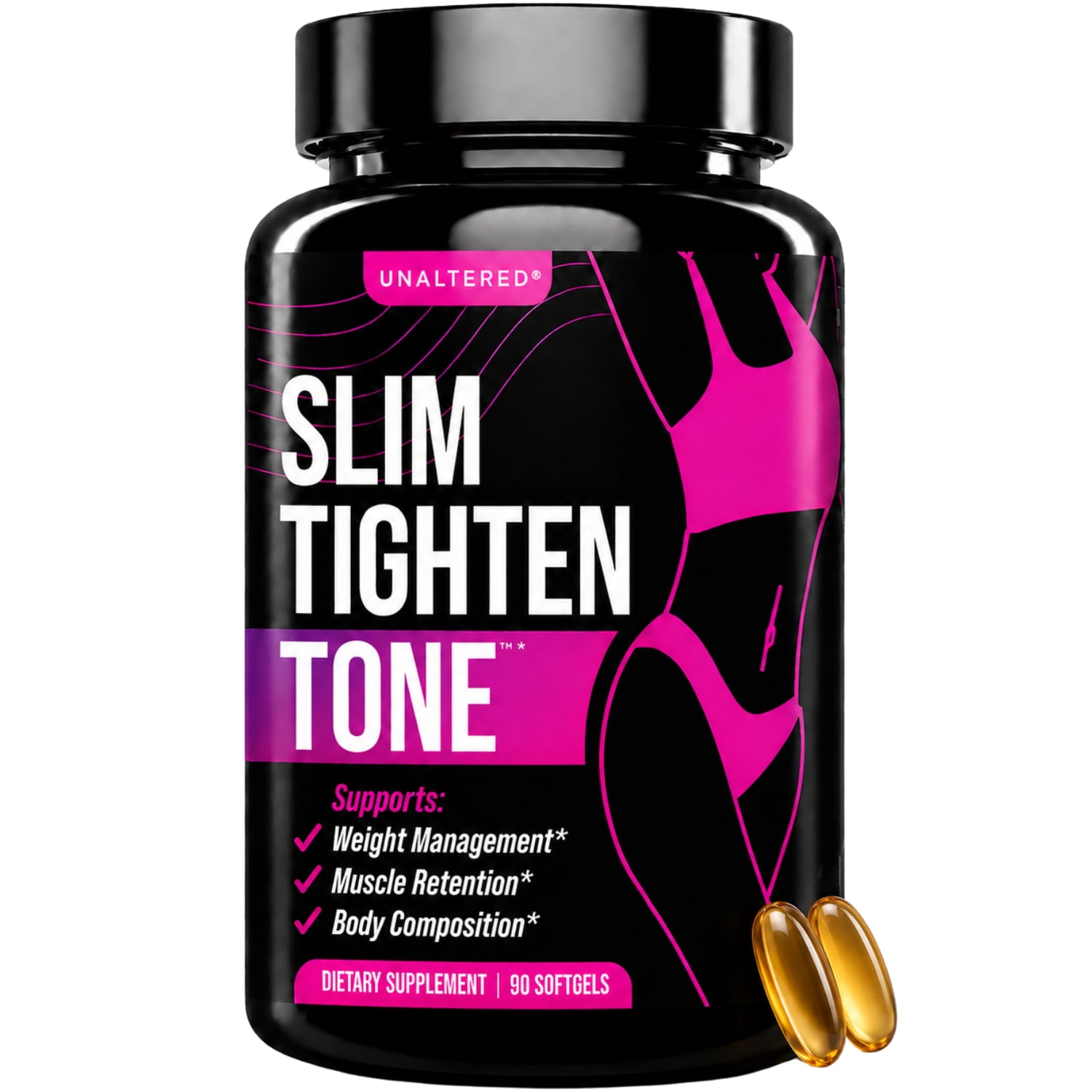 UNALTERED Belly Fat Burner for Women - CLA Supplement, 3000mg Safflower Oil - 90 Soft Gels