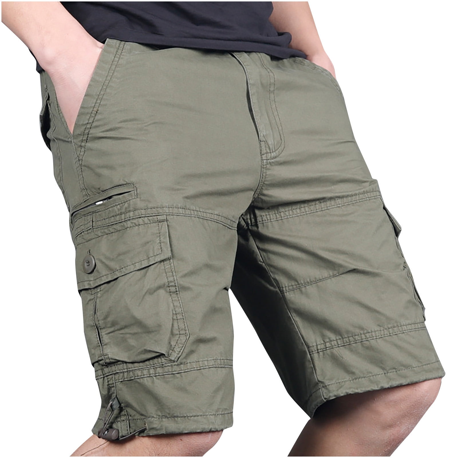 【PORTERNA】PD pocket shorts XZNGL Mens Shorts with Zipper Pockets Mens Workwear Shorts
