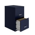 thumbnail image 4 of Space Solutions 18 inch 2 Drawer Metal File Cabinet, Navy, 4 of 4