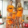 thumbnail image 1 of TIMIFIS Pyjamas d'Halloween Assortis pour la Famille Ensembles Assortis 2 Pcs Pyjamas d'Halloween Pyjama à Manches Longues Combinaison de Nuit Toile d'Araignée Fantômes Citrouille Squelette Haut et Pantalon Tenue Vêtements de Maison Ensemble de Pyjamas des Fêtes Pyjamas 4T, 1 of 6