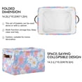 thumbnail image 2 of Yayeee Canvas Storage Basket with Handles for Shelves Fabric Bins Closet Organizer, Pink Daisy, 2 of 8