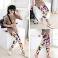 thumbnail image 5 of 2-14T Girls Printing Leggings Kid Footless Skinny Tights Trousers Slim Ankle Length Pants, 5 of 5
