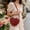 164#Red, variant on Heart Shaped Crossbody Bag PU Leather 20x15x8cm Adjustable Strap for Women Romantic Stylish Shoulder Purse for Date Party Shopping Compact Lightweight Durable and Versatile Fashion Accessory Gift