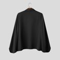 thumbnail image 3 of INCERUN Men Shirt Solid Color Lapel Long Sleeve Button Irregular Shirts For Man Streetwear Fashion Casual Tops, 3 of 6