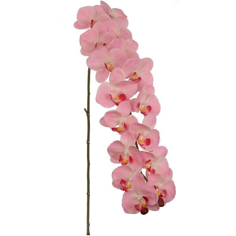 Kosi 13"H real touch fake Artificial Orchid Flower with vase for home pink 