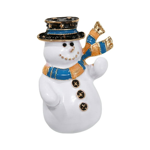 Elegant Christmas Tree Brooch Pin Sparkling Christmas Tree Snowman Brooch Pin For Women Rhinestones Holiday Gift