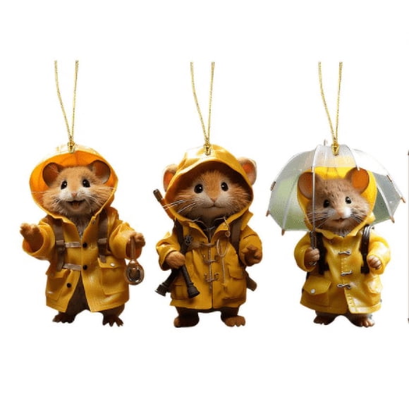 Binwennn Cartoon Animal 2D Acrylic Car Interior Rearview Pendant Home Pendant Keychain Lighted Bows outside Well Dressed Home Christmas Decorations Vintage Christmas Icicles Stained Glass Hummingbird