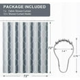 thumbnail image 2 of Shower Curtain Grey-Purple, Geometric Multi Color Block Cloth Shower Curtain Sets with 12 Shower Curtain Hooks, Washable Farmhouse Fabric Polyester Bathroom Shower Curtains, 72x72 Inches, 2 of 5