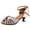 Silver, variant on Women's Latin Dance Sandals Peep Toe Slip on Professional Rhinestone Ballroom Practice Performance Dance Shoes Gold Size 7