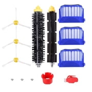 Replacement Parts for iRobot Roomba 600 Series 694 692 690 680 660 665 651 650 614 & 500 Series 595 585 564,Includ Side Brush,Bristle Brush and Flexible Beater Brush,Filter and Screw,Cleaning Tool