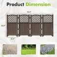 thumbnail image 7 of Homall Outdoor Patio 4 Panel Screen Enclosure,Plastic Privacy Screens, Air Conditioner Fence Panels, Trash Can Fence for Garden,Brown, 7 of 7