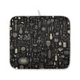 thumbnail image 2 of Art Hand Drawn Doodles Dish Drying Mat for Kitchen, Quick Drying Absorbent Soft Durable 18 x 24", 2 of 10