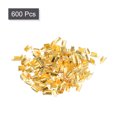 thumbnail image 3 of Fold Over Cord Ends, 4.5x11mm Cap Clasp Tips for DIY Craft Making, Gold Tone 600Pack, 3 of 6