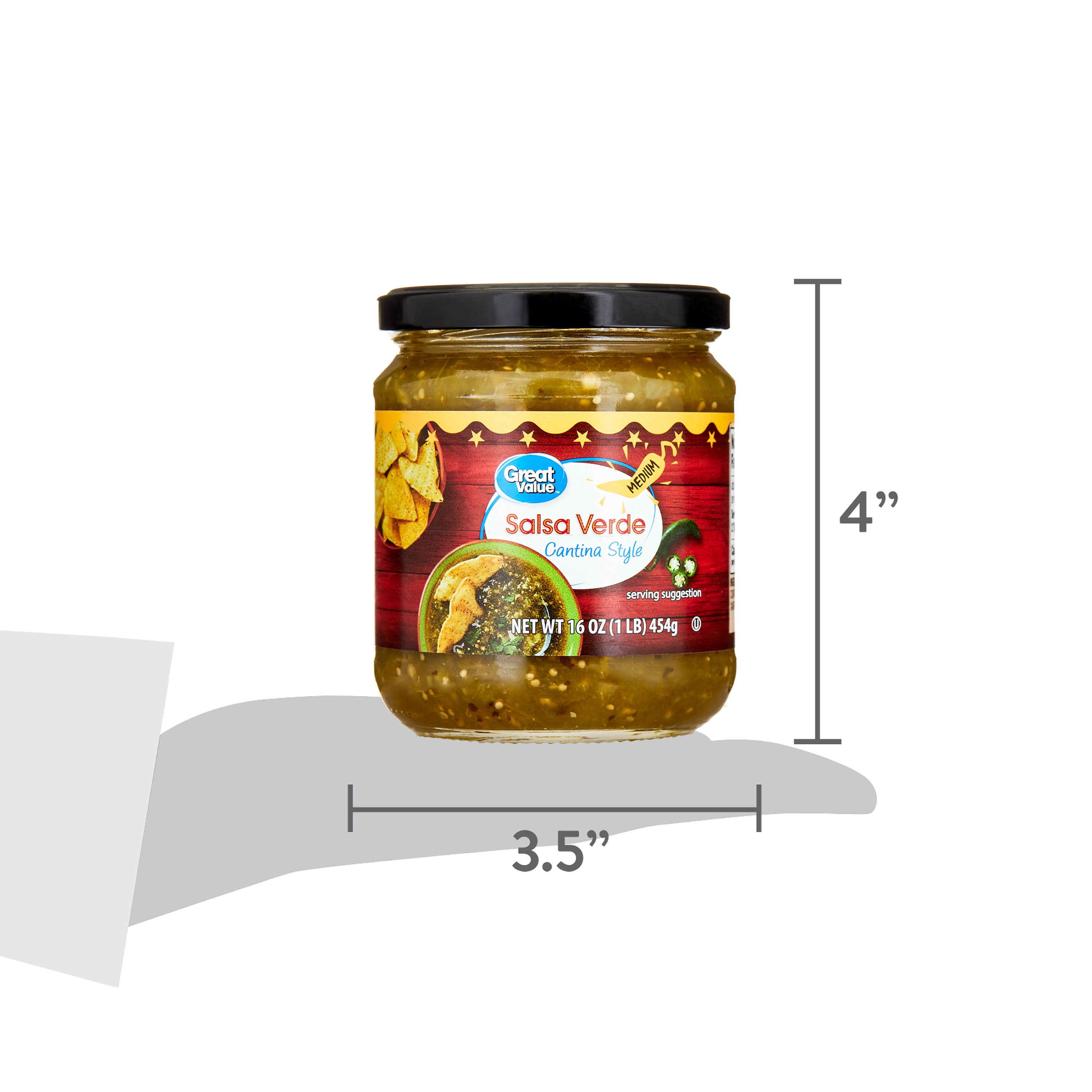 Great Value Medium Cantina Style Salsa Verde, 16 oz