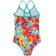 thumbnail image 3 of 4-12Y Big Little Girls One Piece Swimsuits Hawaiian Ruffle Swimwear Beach Bathing Suit UPF 50+, 3 of 8