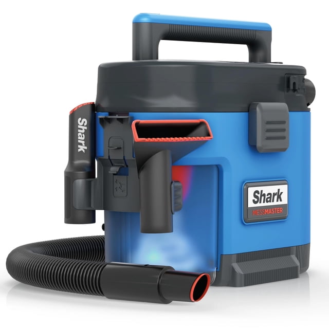 Shark VS100 MessMaster Aspiradora portátil en seco húmedo, pequeña tienda vac, capacidad de 1 galón, con cable, perfecta para mascotas y coches, tecnología Anybag, autolimpiante, para desordenes duros