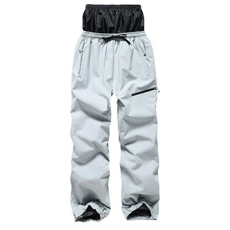 APEXFWDT Men s Waterproof Snow Insulated Pants for Women Winter Skiing Snowboarding Pants with Zipper Pockets Snowboard Ski Pants with Boot Gaiters