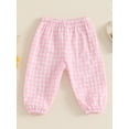 thumbnail image 4 of Caoirhny Baby Toddler Girls Boys Pants 6 12 18 24 Months 2T 3T Elastic Waistband Adorable Casual Plaid Long Trousers, 4 of 9