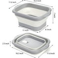 thumbnail image 2 of baomifa-2 Pack Collapsible Wash Basin with Drain Plug, 11L Large Collapsible Dish Tub Portable Sink Dish Basin Foldable Dishpan Space Saving for Kitchen, RV, Camping Dish Washing Tub, 2 of 4