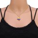 thumbnail image 4 of Collar de mujer, Colombia Mapa Colgante Collar de acero inoxidable Accesorios Mapa Geométrico Colgante Joyería étnica Feliz Sencillez, 4 of 5