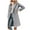 Gray, variant on Clearance Fall Winter Pea Coat Women's Basic Essential Double Breasted Mid-Long Wool Blend Elegant Overcoat