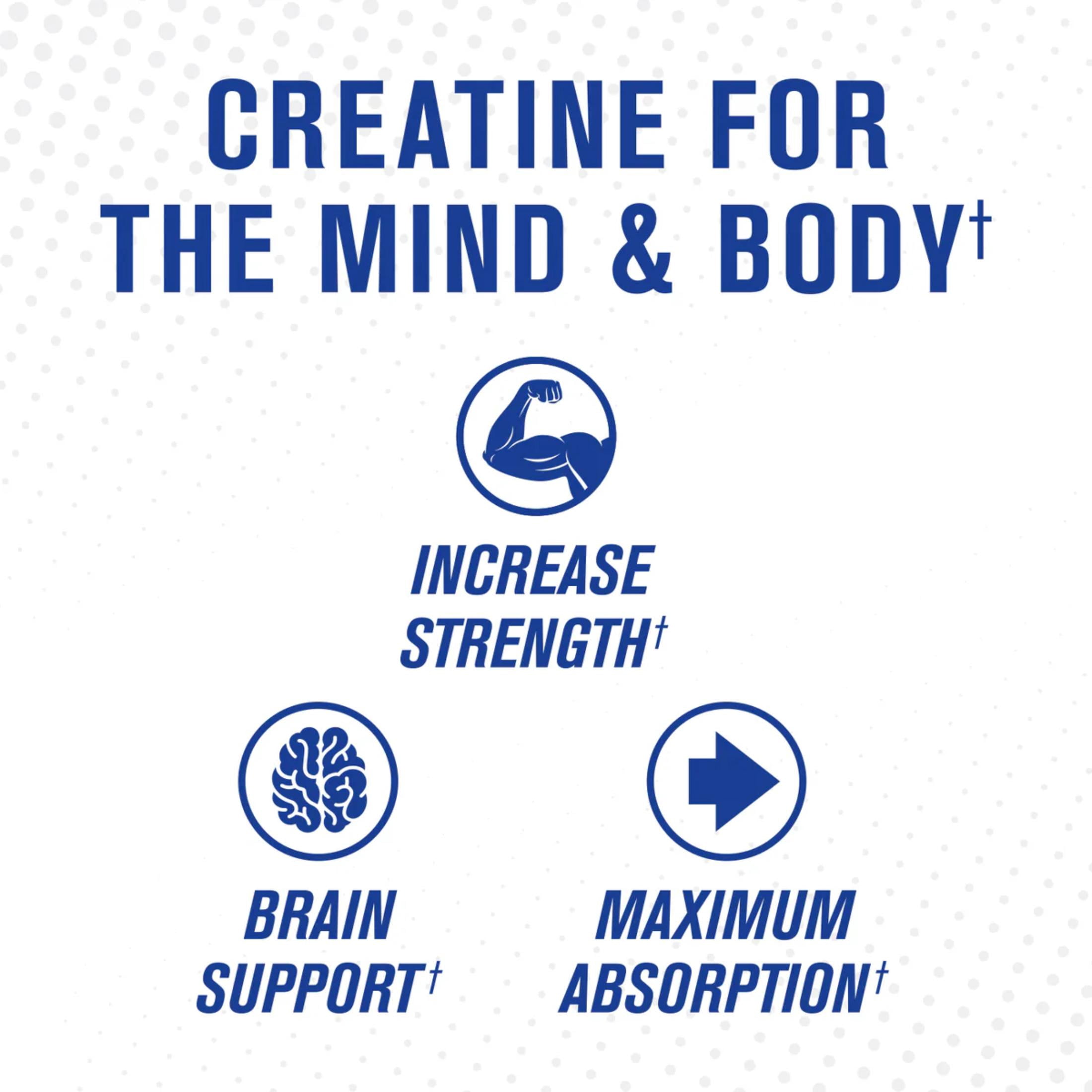 GAT SPORT Pro Creatine Capsules, Strengh, Wellness, Brain Health, Enhanced Absorption, 5 Grams, 180 Veggie Capsules