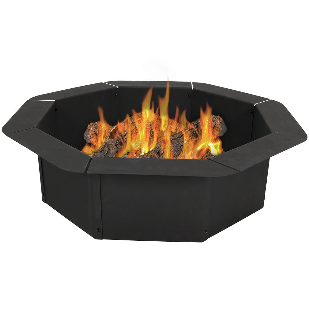 Sunnydaze Octagon Fire Ring Insert for Patio or Camping DIY Fire Pit