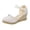 White, variant on Stylago Women Closed Toe Espadrilles Wedge Sandals Arch Support Casual Beach Shoes Ankle Strap Summer Wedges Sandal Size 7.5 Black
