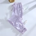 thumbnail image 5 of ITSAME Girls Tapered Sweatpants, with Pockets Elastic Waist Quick-Dry Summer Casual Jogger Pants Purple Size 9-10, 5 of 6