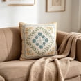 thumbnail image 6 of Decorative Square Throw Pillow 18"x18", Soft Pillows Boho Flower Throw Pillows for Living Room Bedroom Sofa Couch Cushion, 6 of 6