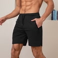 thumbnail image 5 of Razzly Male Summer Shorts Solid Color Tie Suit Cool Breathable Five Quarter Pants Sweat Short Training Shorts for Men Quick Y Shorts Cool Shorts Men Shorts for Exercise Volleyball Shorts(Black,XL), 5 of 9